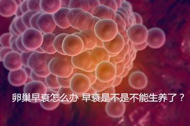 卵巢早衰怎么办？早衰是不是不能生养了？